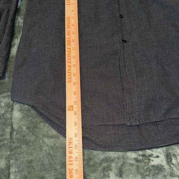 Ralph Lauren Blake Shirt Men's Large Black Houndstooth Long Sleeve Button-Down - Picture 5 of 7